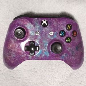 XBOX ONE Custom purple marble galaxy color shift cover faceplate handpainted New